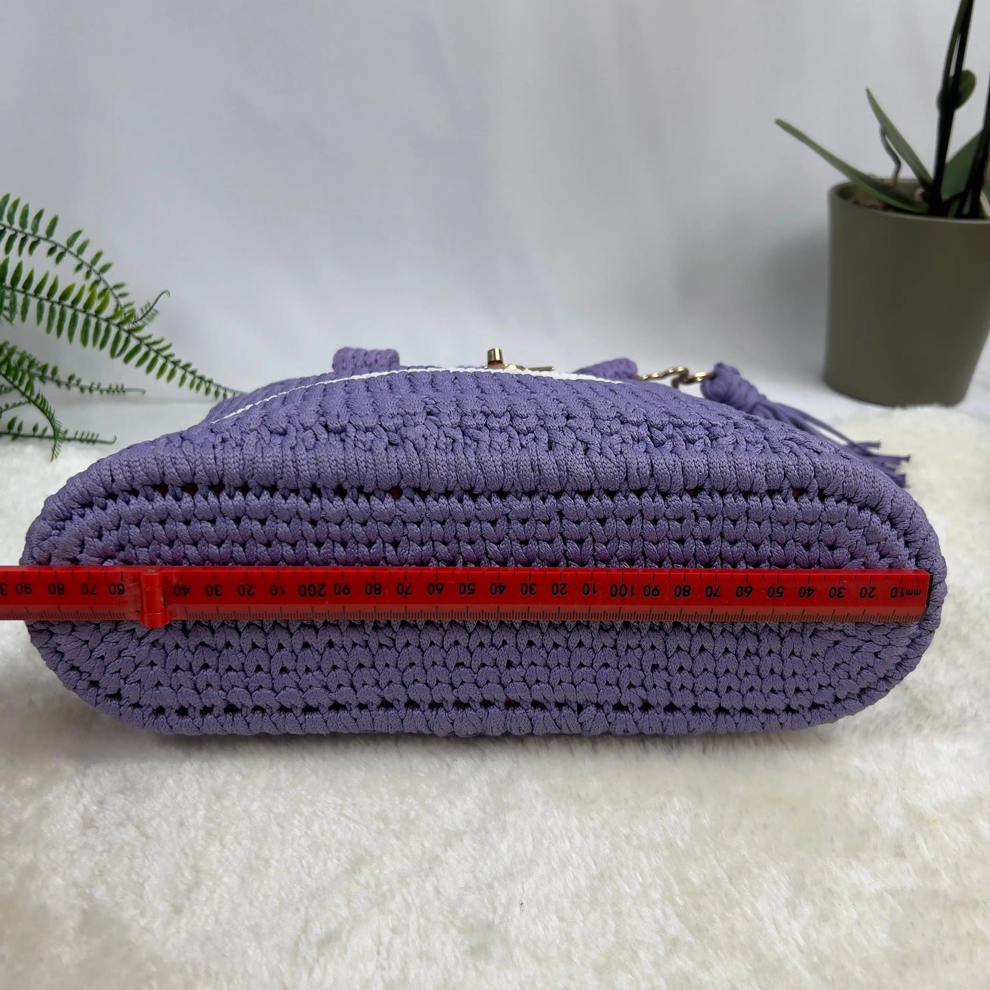 Handcrafted Crochet Shoulder Bag – Lavender Purple - Veyaro