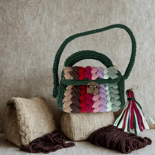 Veyaro Handmade Crochet Clutch Shoulder Handbag