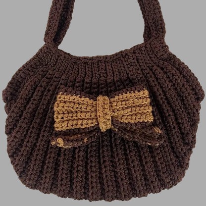 Handwoven Crochet Bow tote