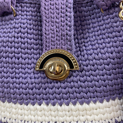 Handcrafted Crochet Shoulder Bag – Lavender Purple
