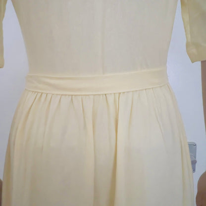 Elodie Linen-Blend Shirt Dress - Butter Yellow / Maxi Shirt Dress with Tie Belt