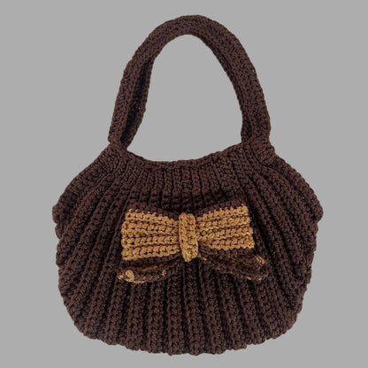 Handwoven Crochet Bow tote