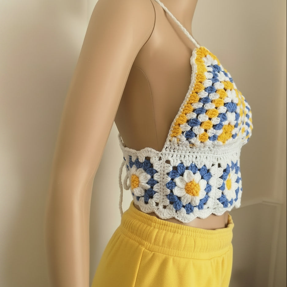 Handmade Crochet Top - open back dummy fit on Veyaro