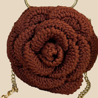 Handmade-Amber Rose Crochet Bag Veyaro UK