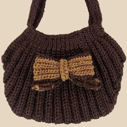 Handwoven Crochet Bow tote Veyaro
