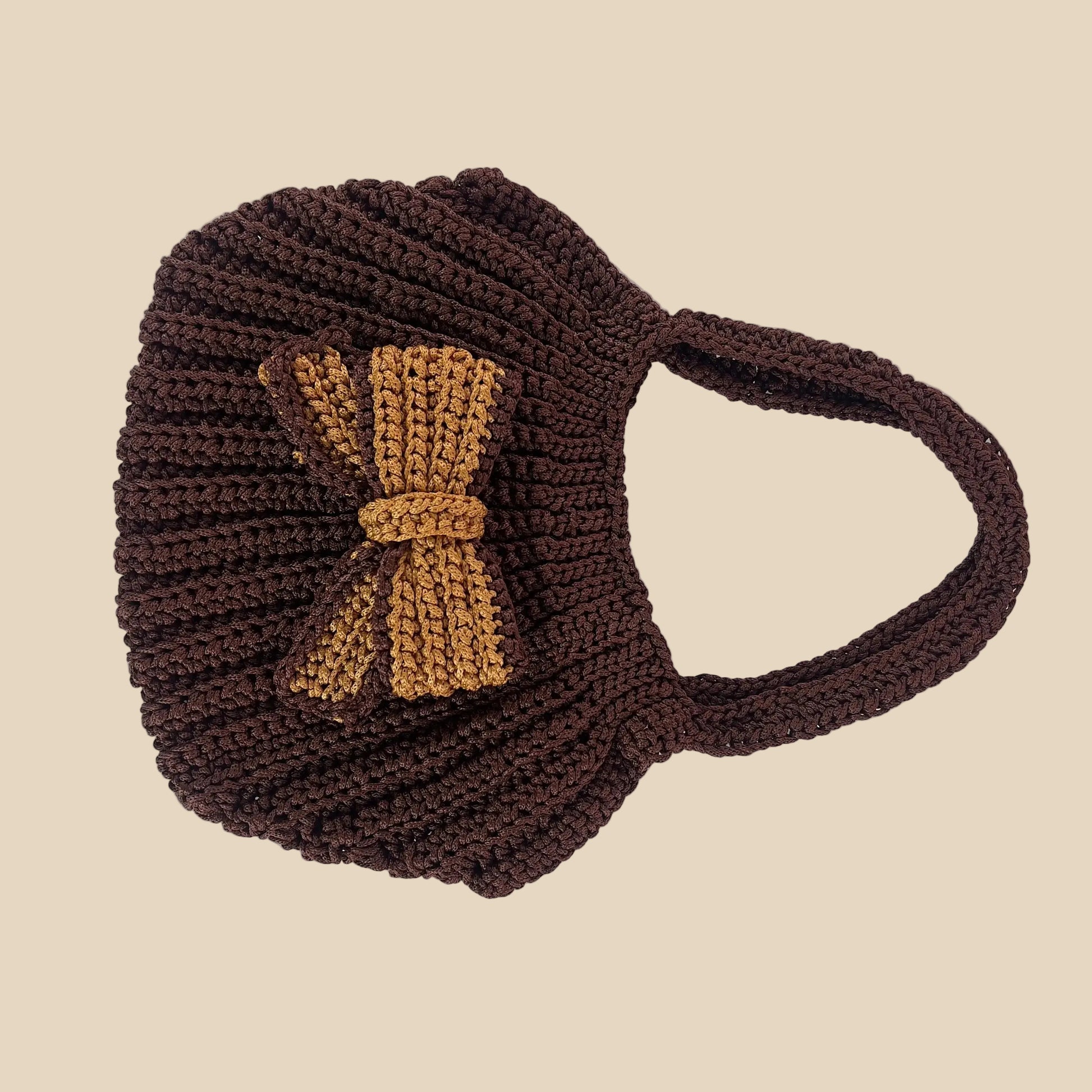 Handwoven Crochet Bow tote Veyaro