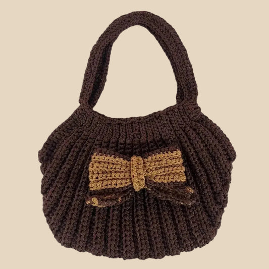 Handwoven Crochet Bow tote Veyaro