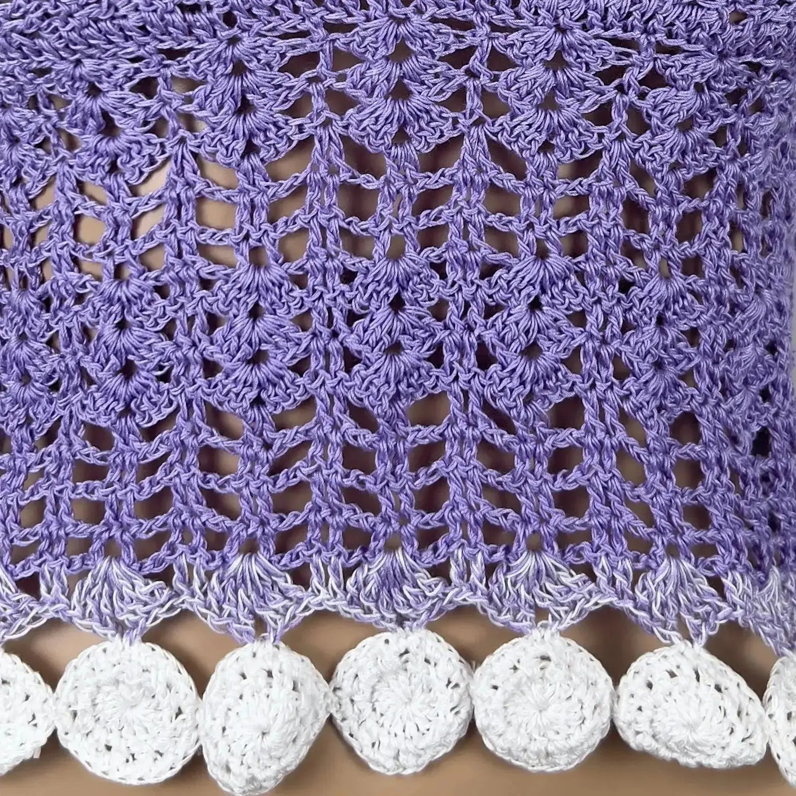 Lavender Bloom Crochet Halter Top Veyaro