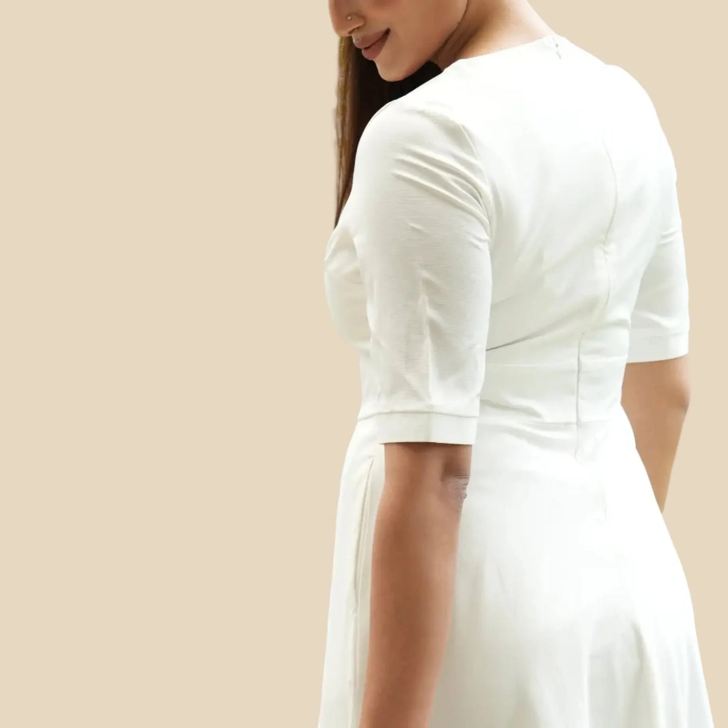 Veyaro V-Neck Maxi Dress -Cream |Spring Summer 2026 Veyaro