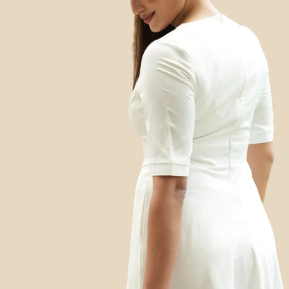 Veyaro V-Neck Maxi Dress -Cream |Spring Summer 2026 Veyaro