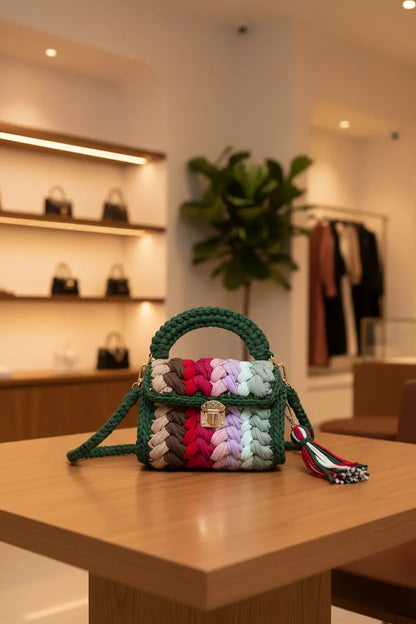 Veyaro Handmade Crochet Clutch Shoulder Handbag Veyaro