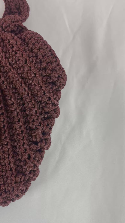 Handwoven Crochet Bow tote